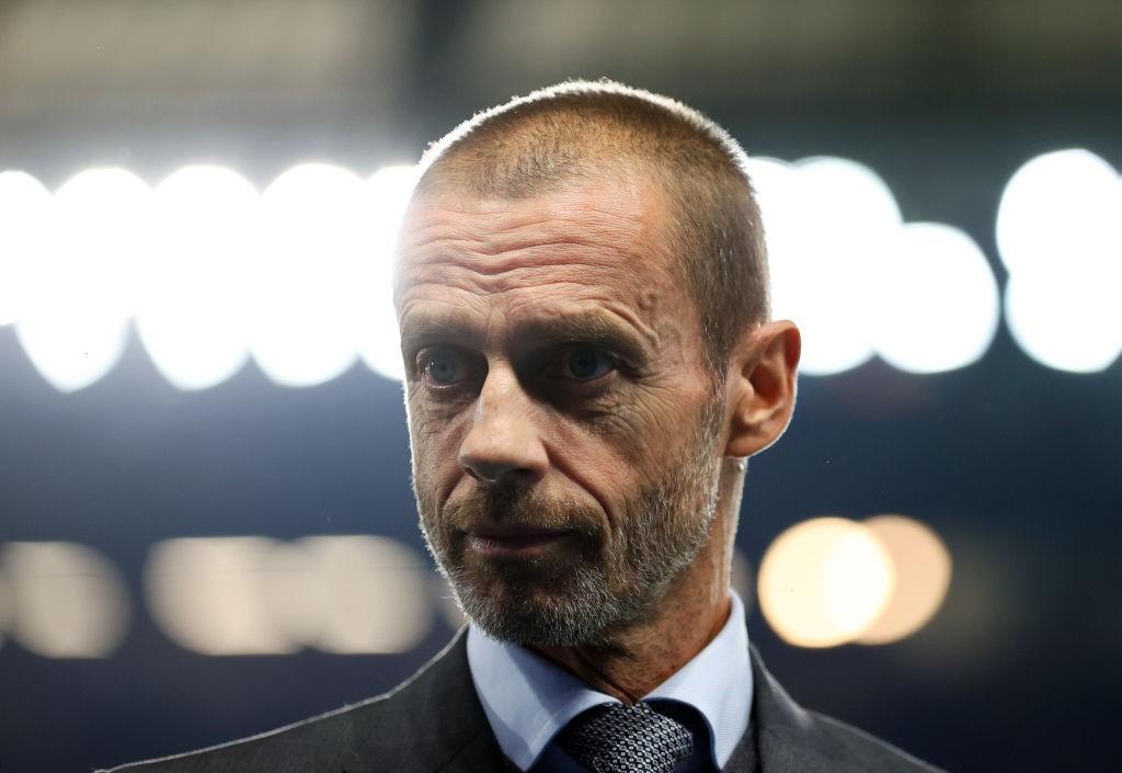 Il presidente dell'Uefa Ceferin (Getty Images)