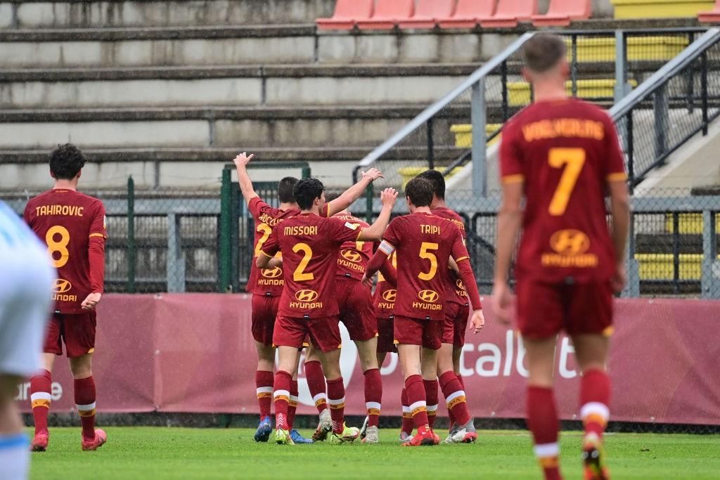 L'esultanza dopo il gol alla Spal (AS Roma via Getty Images)