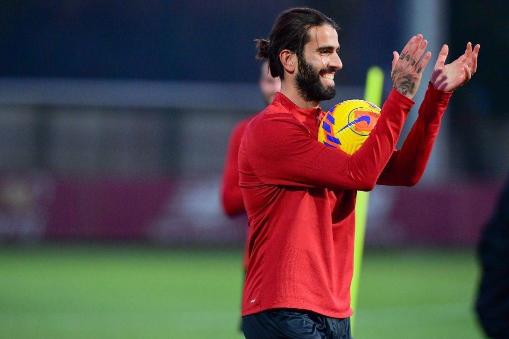 Oliveira in allenamento a Trigoria (As Roma via Getty Images)