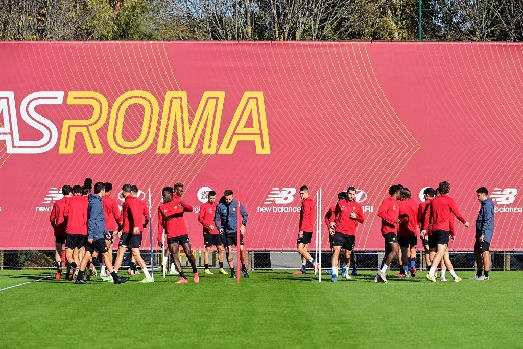 La Roma si allena a Trigoria (Getty Images)