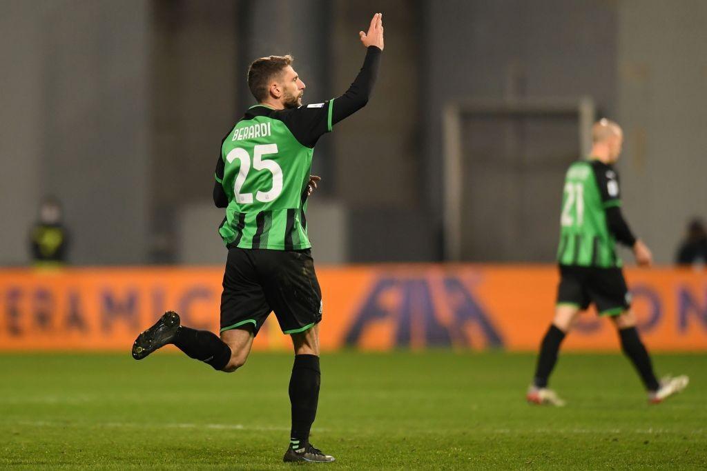 Domenico Berardi festeggia il gol al Genoa (Getty Images)