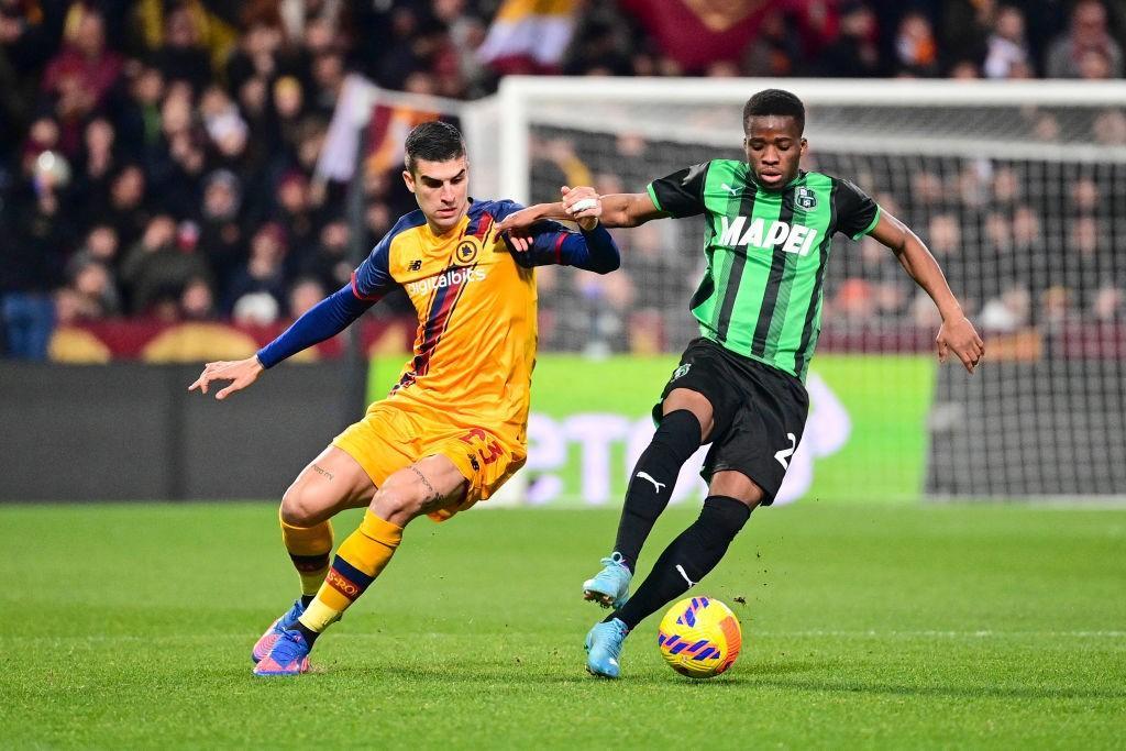 Gianluca Mancini contrasta Traoré (AS Roma via Getty Images)