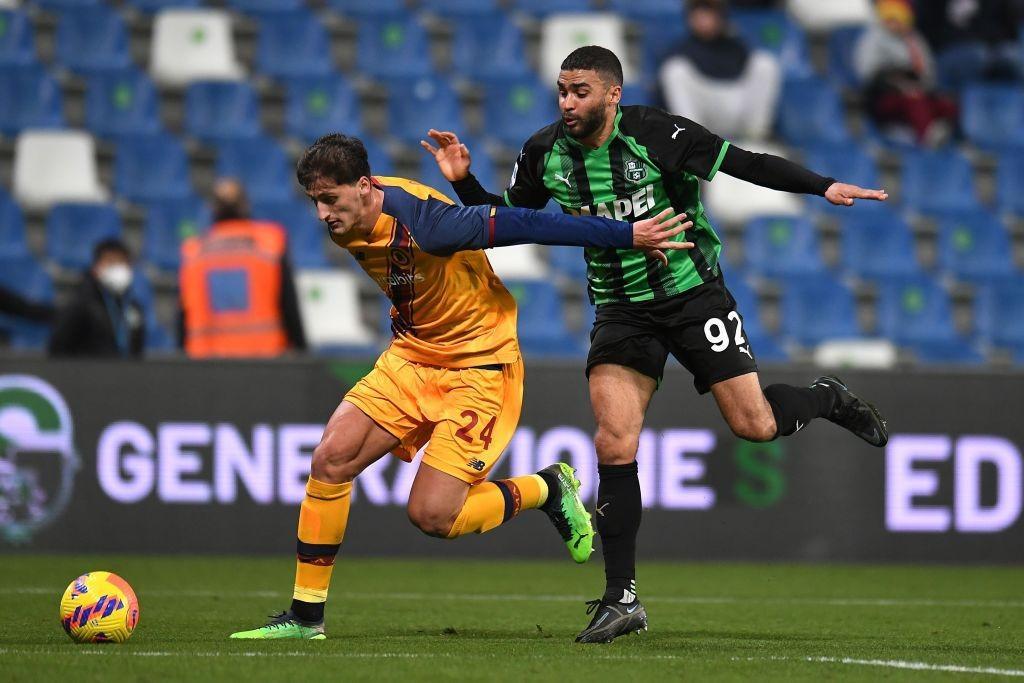 Marash Kumbulla contro il Sassuolo (As Roma via Getty Images)