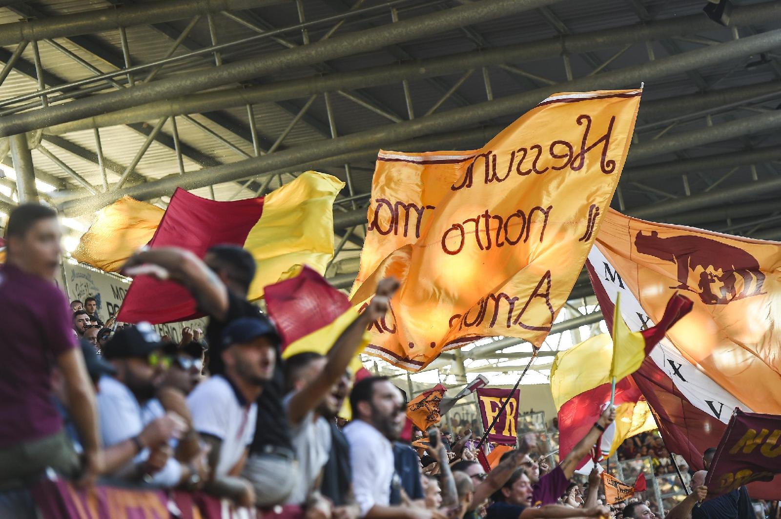 Romanisti a Frosinone nell'amichevole estiva allo Stirpe contro l'Avellino, di LaPresse