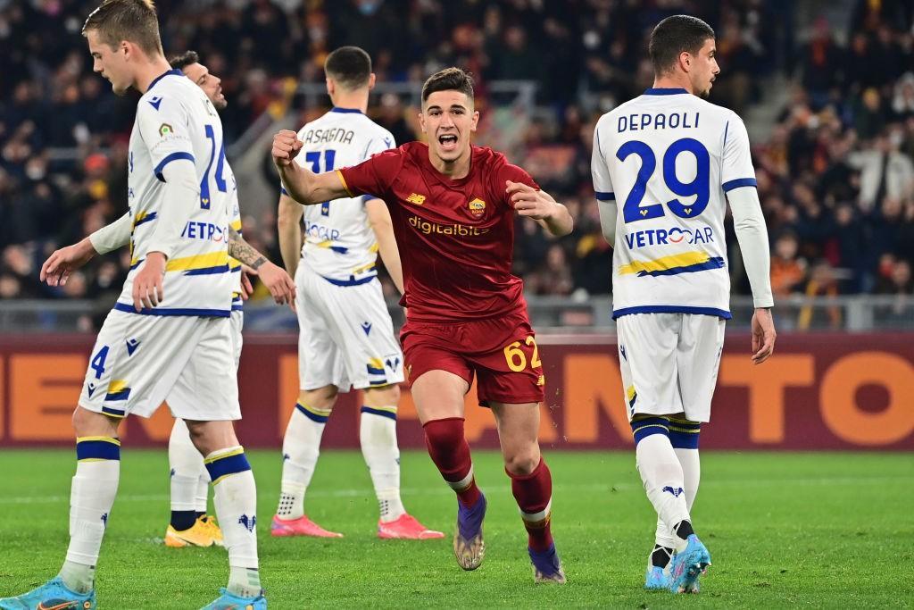 Volpato esulta dopo il gol al Verona (As Roma via Getty Images)