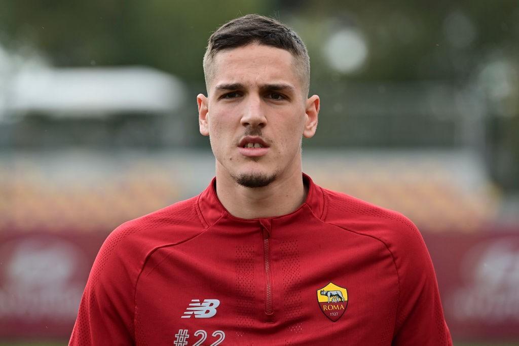 Zaniolo in allenamento (As Roma via Getty Images)