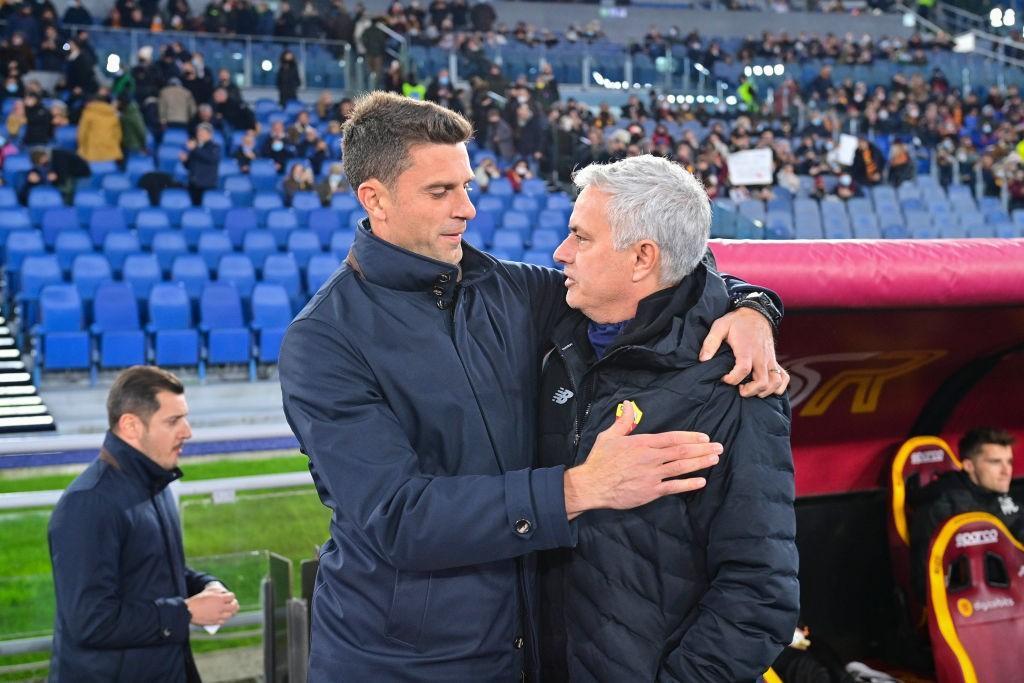 Mourinho e Motta nella gara d'andata (Getty Images)