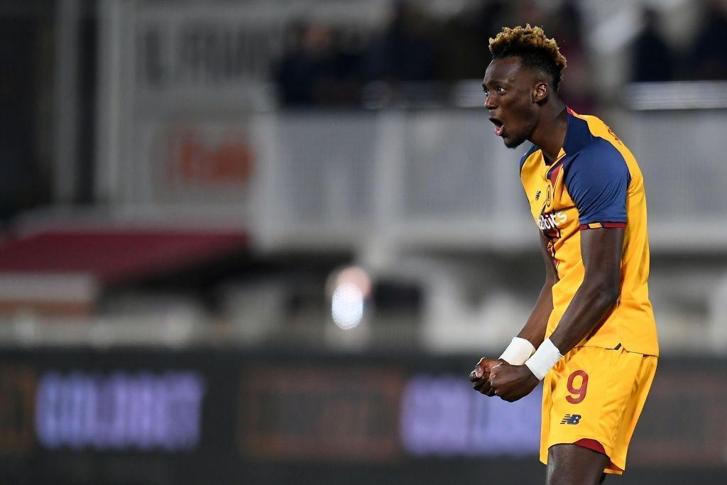 Abraham esulta (As Roma via Getty Images)