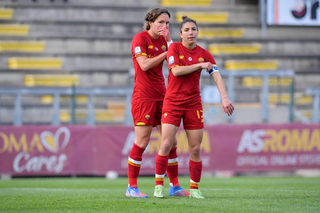 Bartoli e Linari contro l'Inter (As Roma via Getty Images)