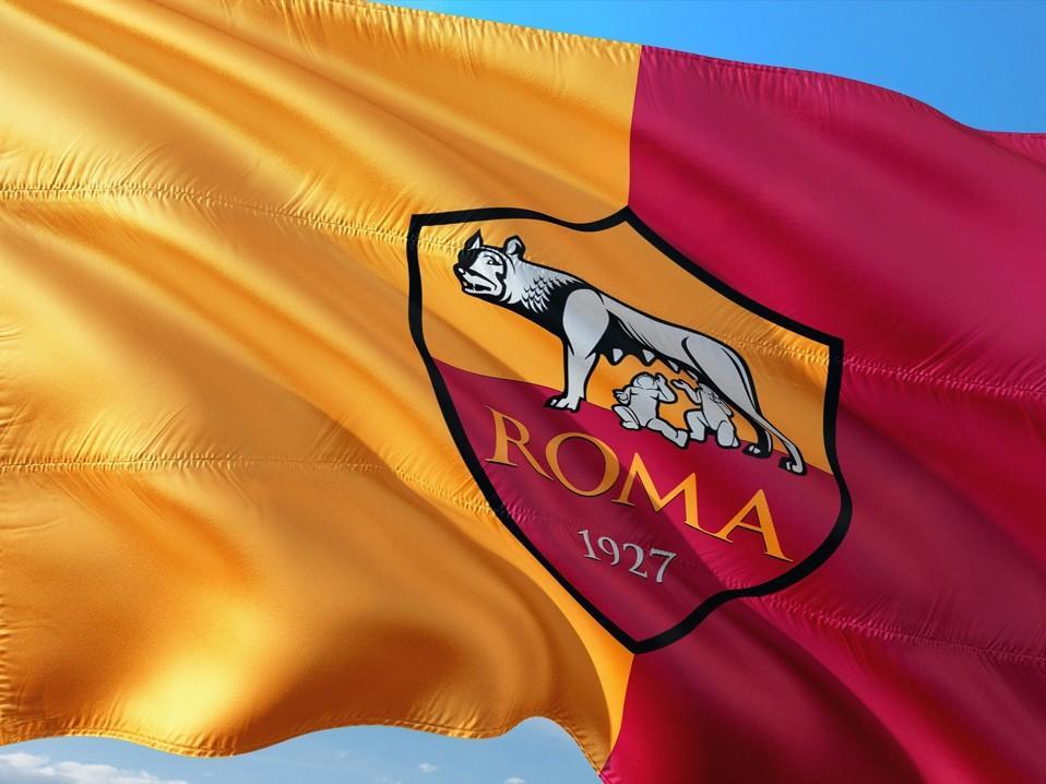 Una bandiera della Roma