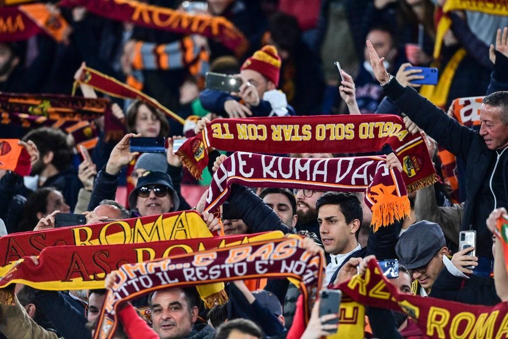 La sciarpata durante Roma-Vitesse (Getty Images)