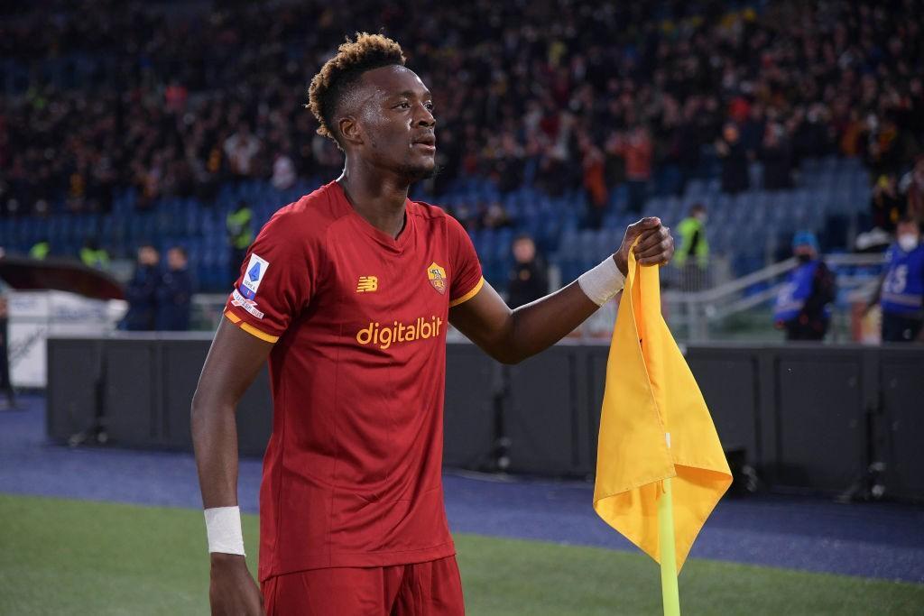 Tammy Abraham contro la Lazio (As Roma via Getty Images)