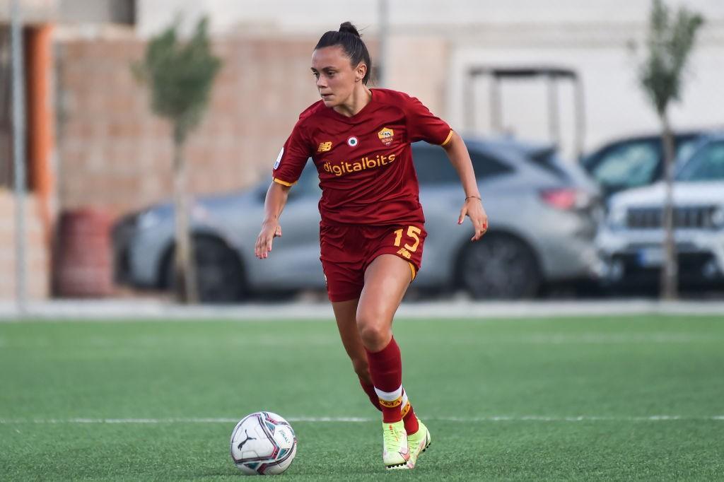 Annamaria Serturini in campo con la Roma (AS Roma via Getty Images)