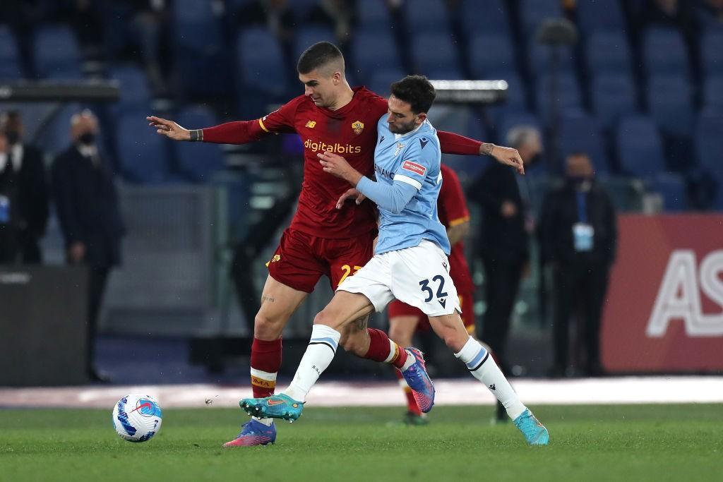 Gianluca Mancini contro la Lazio (Getty Images)