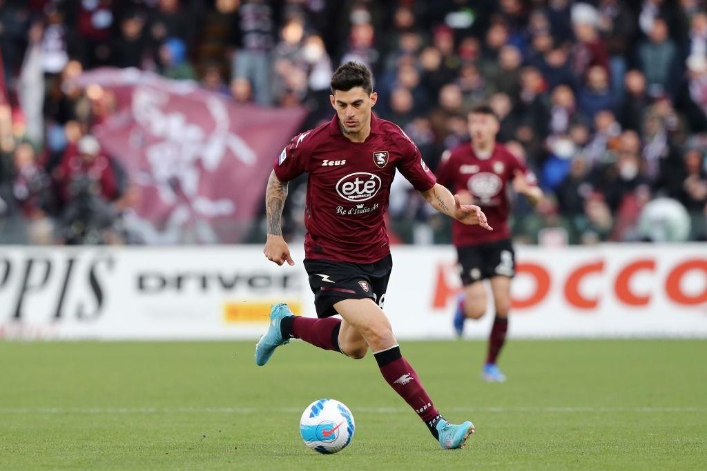 Diego Perotti in campo con la Salernitana (Getty Images)