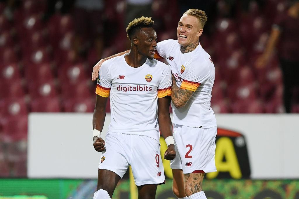 Abraham e Karsdorp (As Roma via Getty Images)