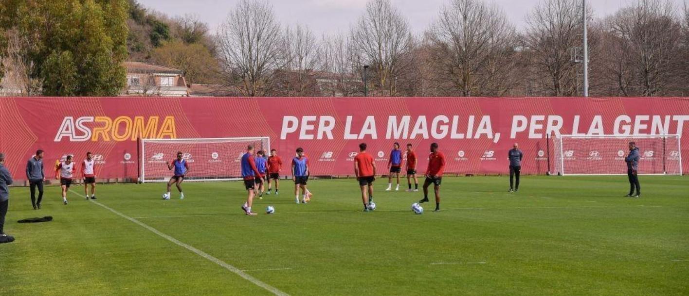 Le immagini dell'allenamento di ieri a Trigoria (AS Roma via Getty Images)