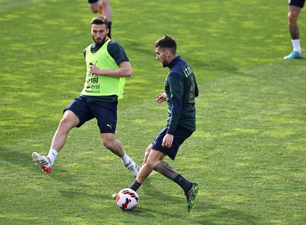 Cristante e Pellegrini nell'allenamento dell'Italia (Getty Images)