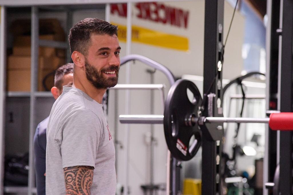 Spinazzola a Trigoria (AS Roma via Getty Images)