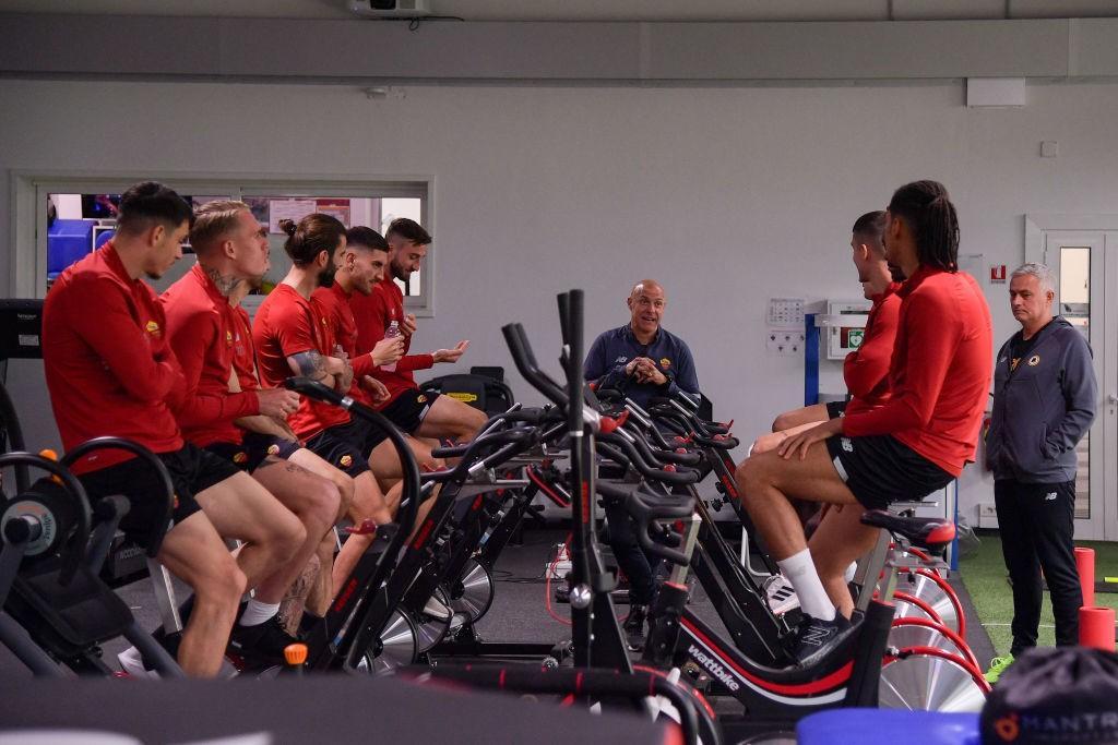 Le immagini dell\'allenamento odierno (AS Roma via Getty Images)