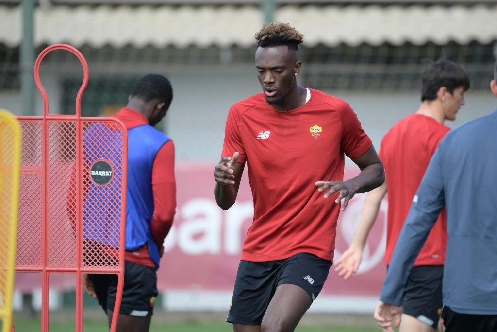 Abraham impegnato su esercizi di rapidità (AS Roma Via Getty Images)