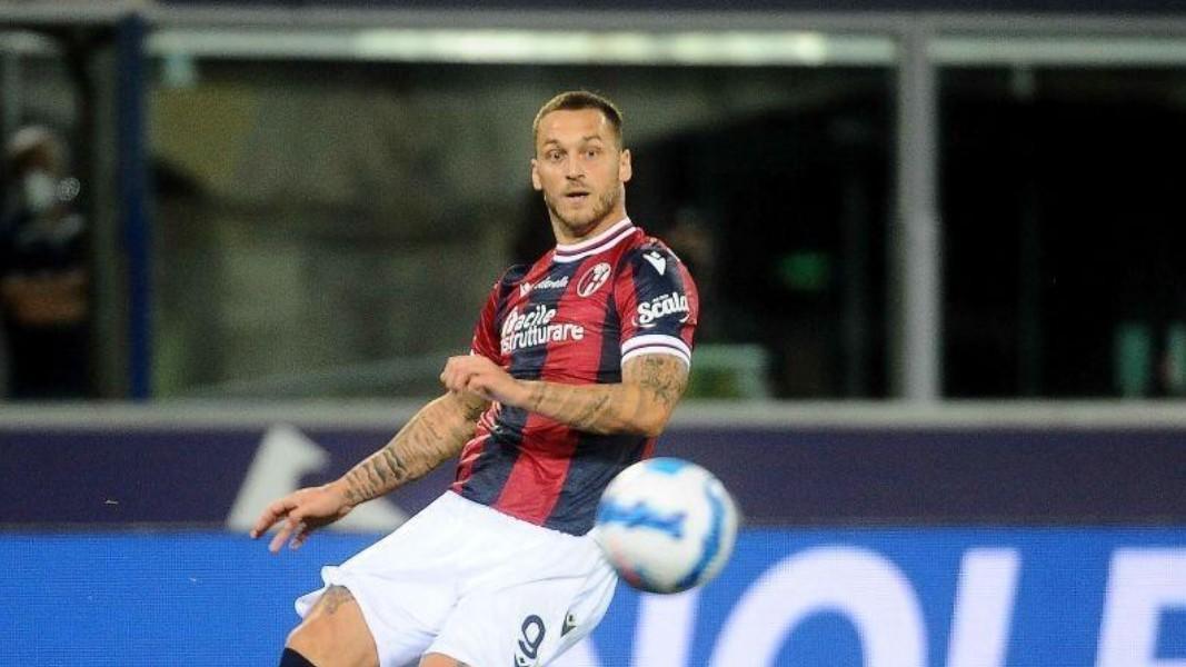 Arnautovic con la maglia del Bologna