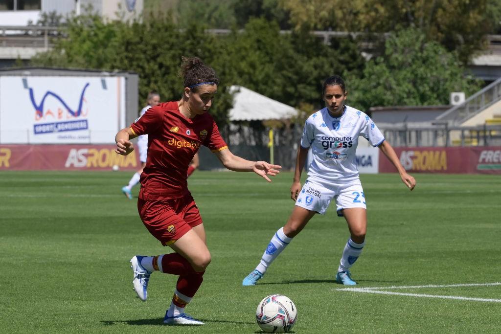 Angelica Soffia durante il match contro l'Empoli (As Roma via Getty Images)