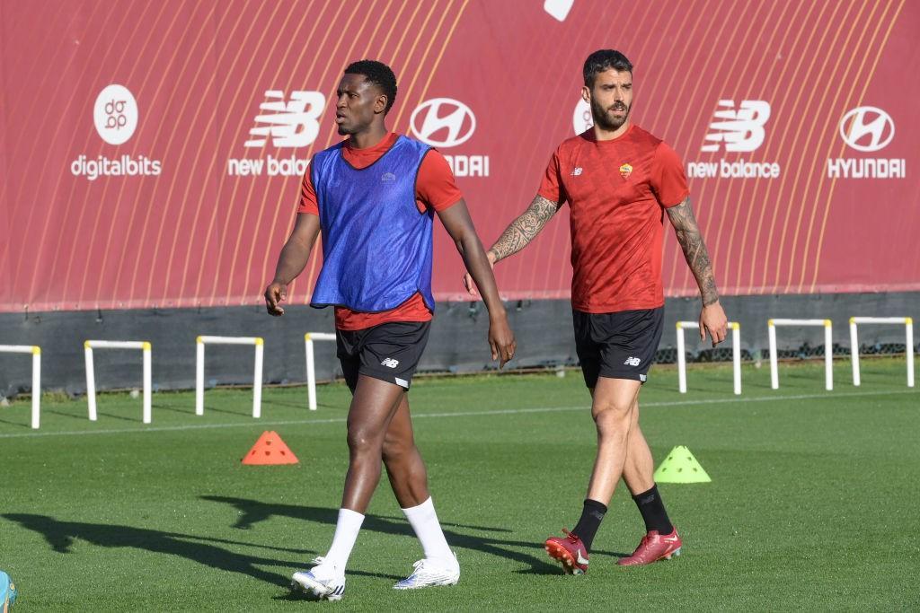 Spinazzola e Diawara (As Roma via Getty Images)