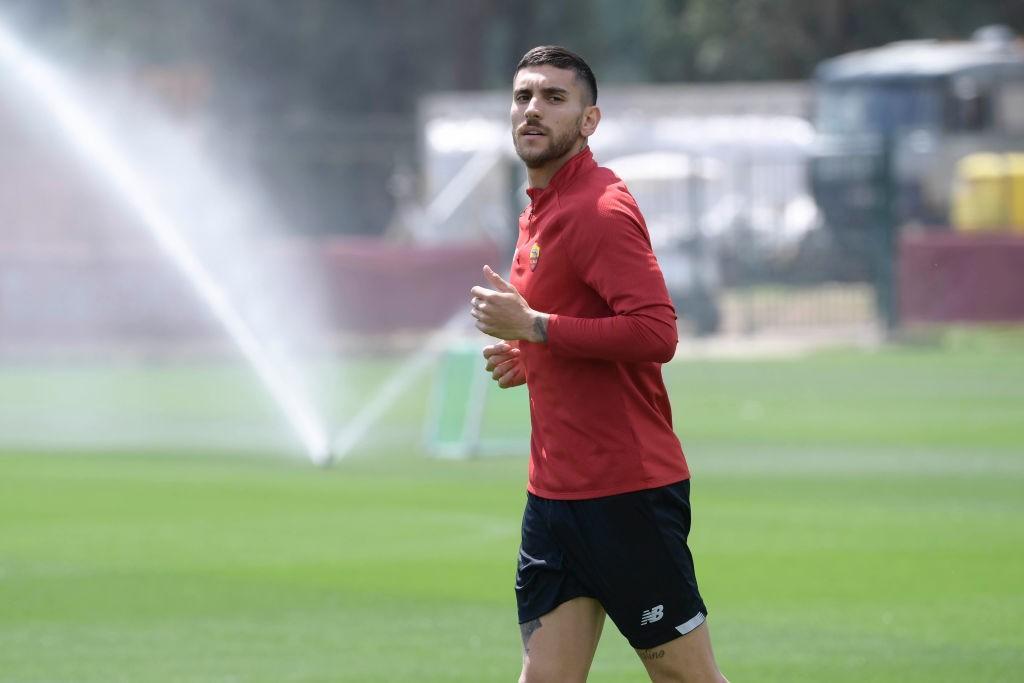 Pellegrini in allenamento oggi a Trigoria (As Roma via Getty Images)