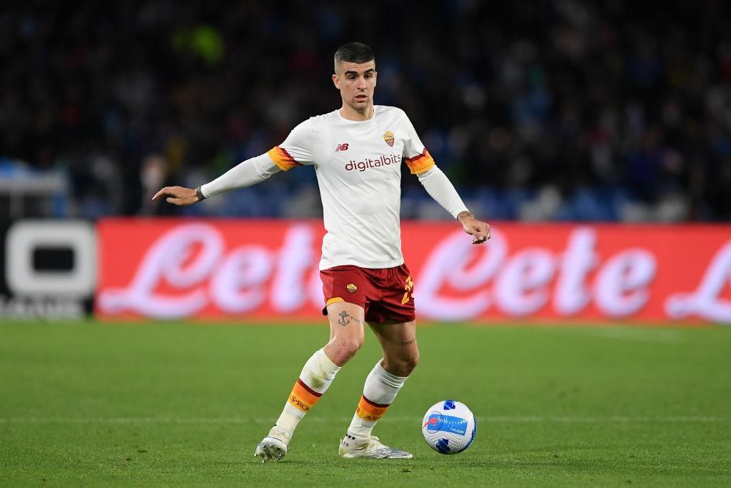 Mancini in campo con la Roma  (As Roma via Getty Images)