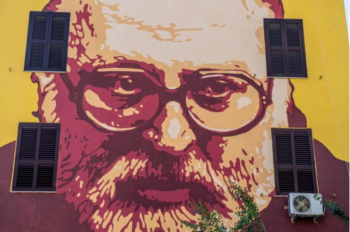 Il murale dedicato a Sergio Leone (Getty Images)