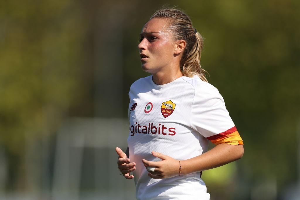 Giada Greggi durante una partita con la Roma Femminile