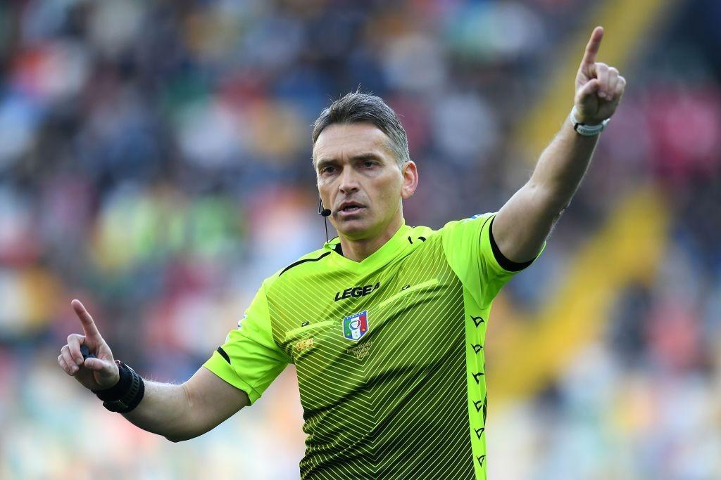 Massimiliano Irrati, prossimo arbitro della Roma, durante una partita