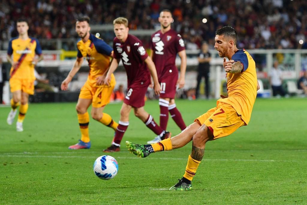 Pellegrini dal dischetto non sbaglia (AS Roma via Getty Images)