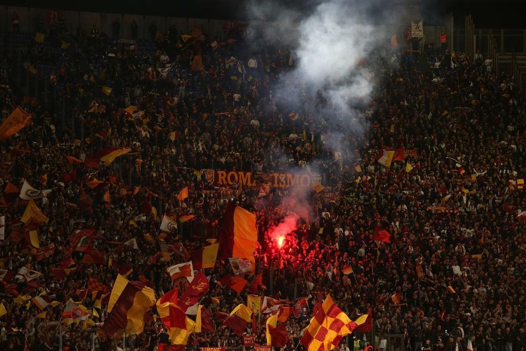 I tifosi giallorossi allo Stadio Olimpico (As Roma via Getty Imaes)