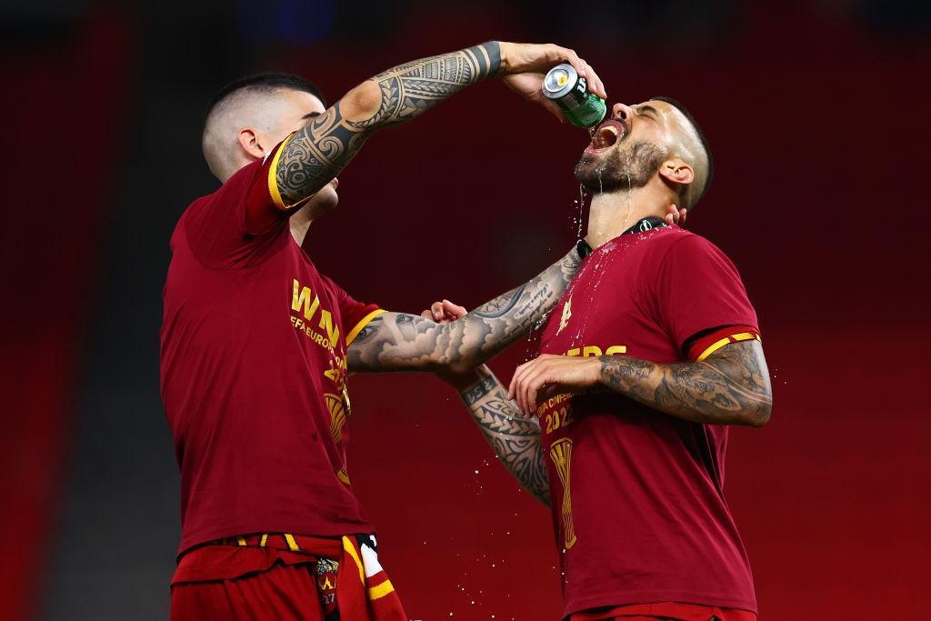Mancini e Spinazzola (As Roma via Getty Images)