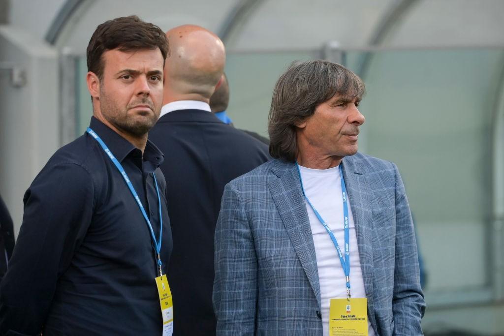 Bruno Conti e Tiago Pinto alla finale di play-off della Primavera (AS Roma via Getty Images)