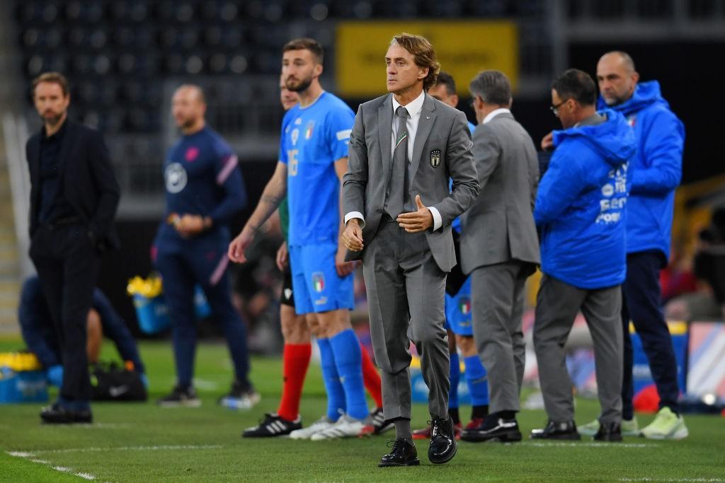 Roberto Mancini durante Inghilterra-Italia (Getty Images)