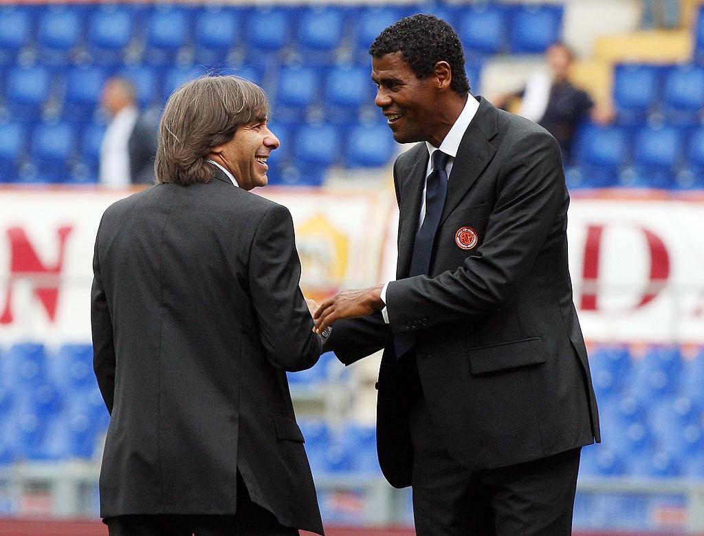 Aldair e Bruno Conti ad un evento dedicato alle vecchie glorie allo Stadio Olimpico (Getty Images)