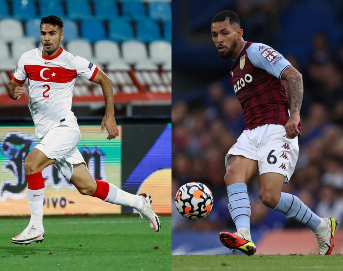 Zeki Celik con la maglia della Turchia e Douglas Luiz con la maglia dell'Aston Villa (Getty Images)