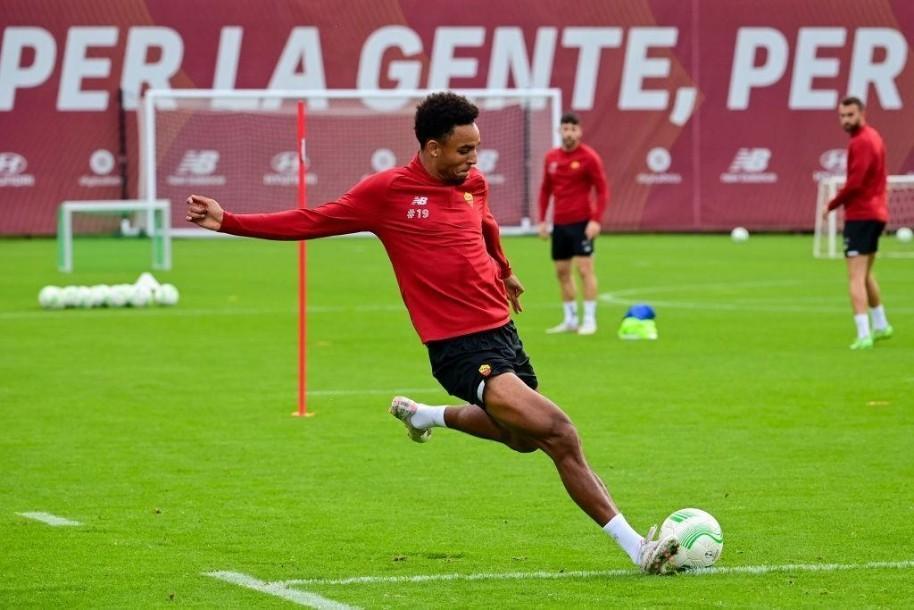 Bryan Reynolds in allenamento a Trigoria