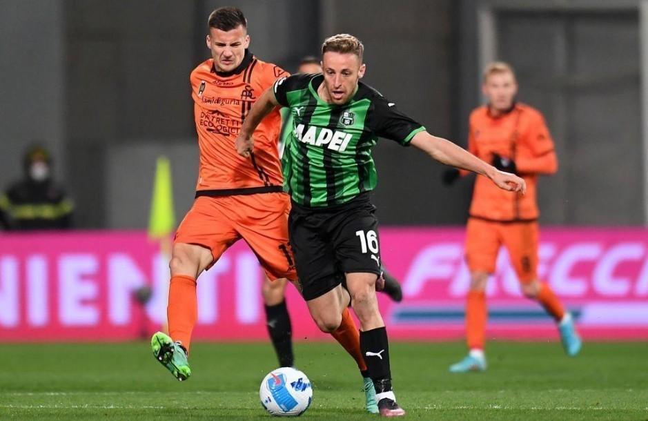 Davide Frattesi, in azione contro lo Spezia (Getty Images)