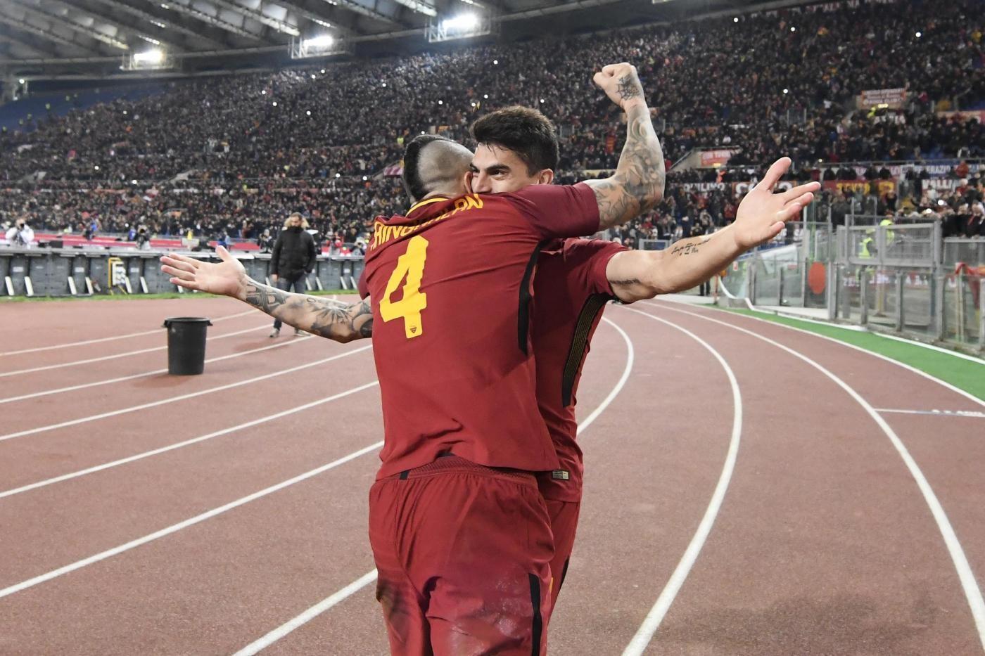 Perotti e Nainggolan, di LaPresse