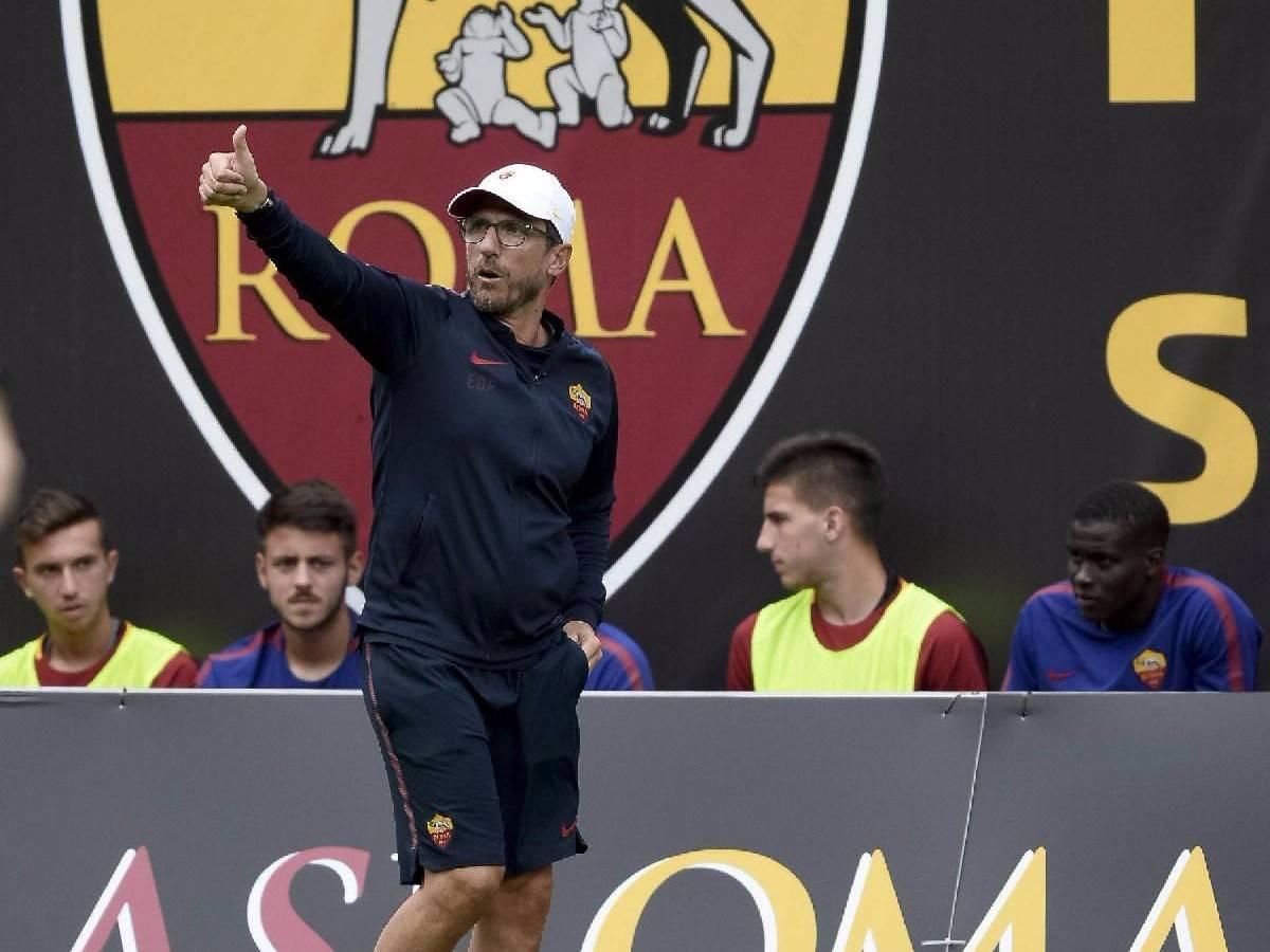 L'allenatore della Roma Eusebio Di Francesco