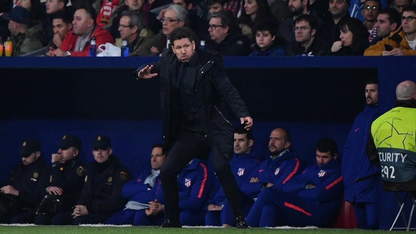 Simeone durante Atletico Madrid-Juventus, di LaPresse