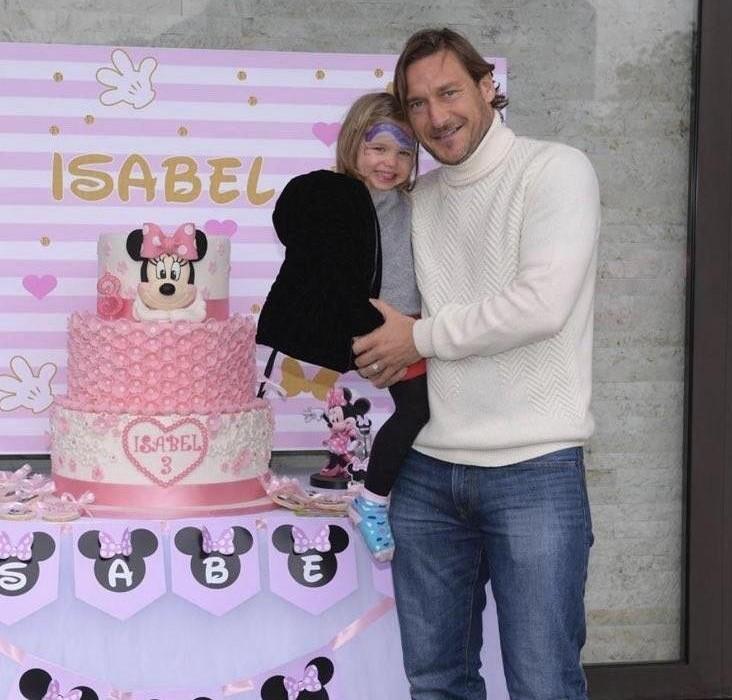 Totti insieme a sua figlia Isabel