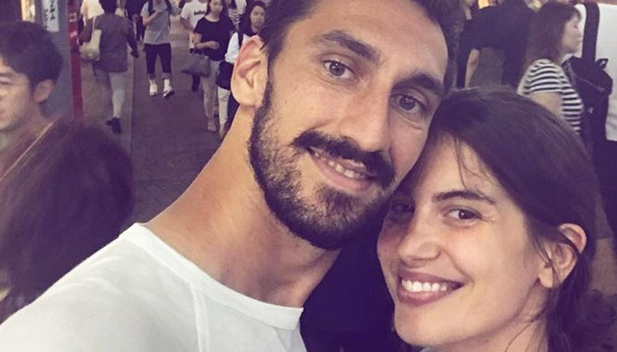 Davide Astori insieme a sua moglie