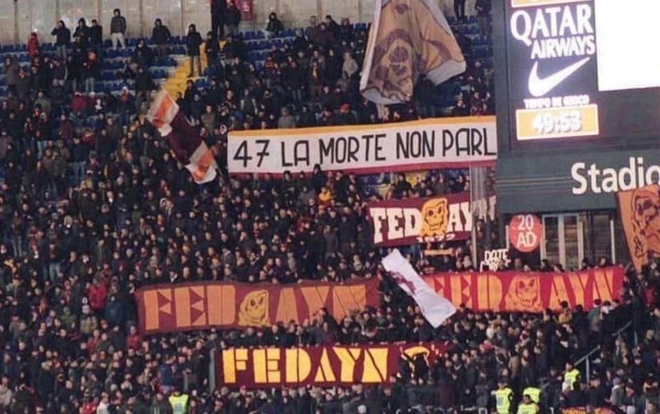 La coreografia durante Roma-Empoli