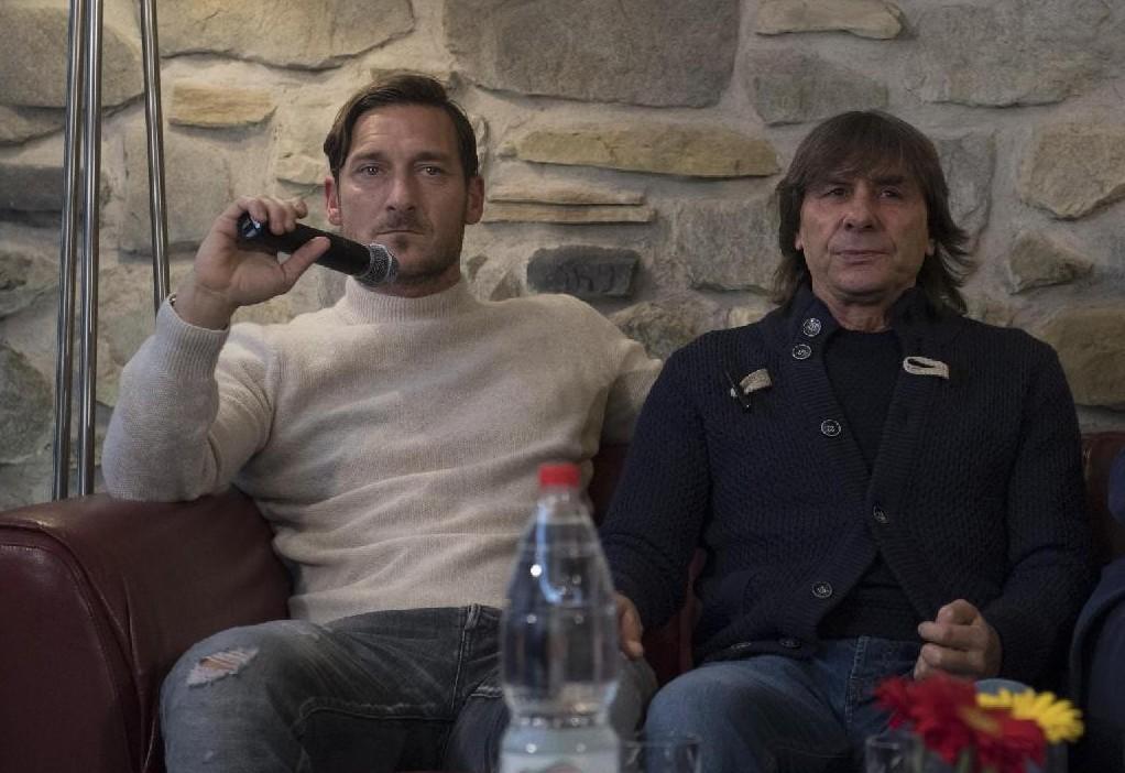Francesco Totti e Bruno Conti, di LaPresse