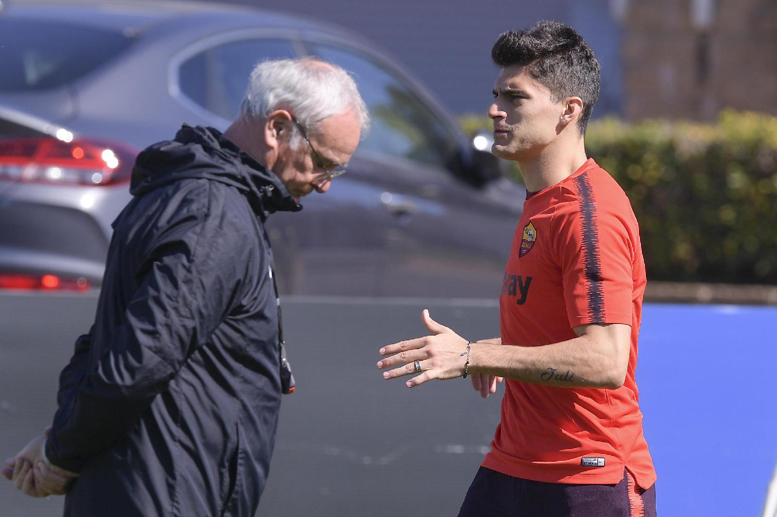 Ranieri e Perotti in allenamento, di LaPresse